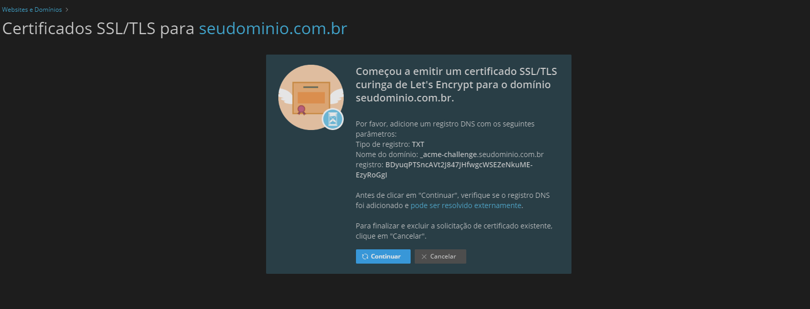 Como instalar um certificado SSL em meu site?